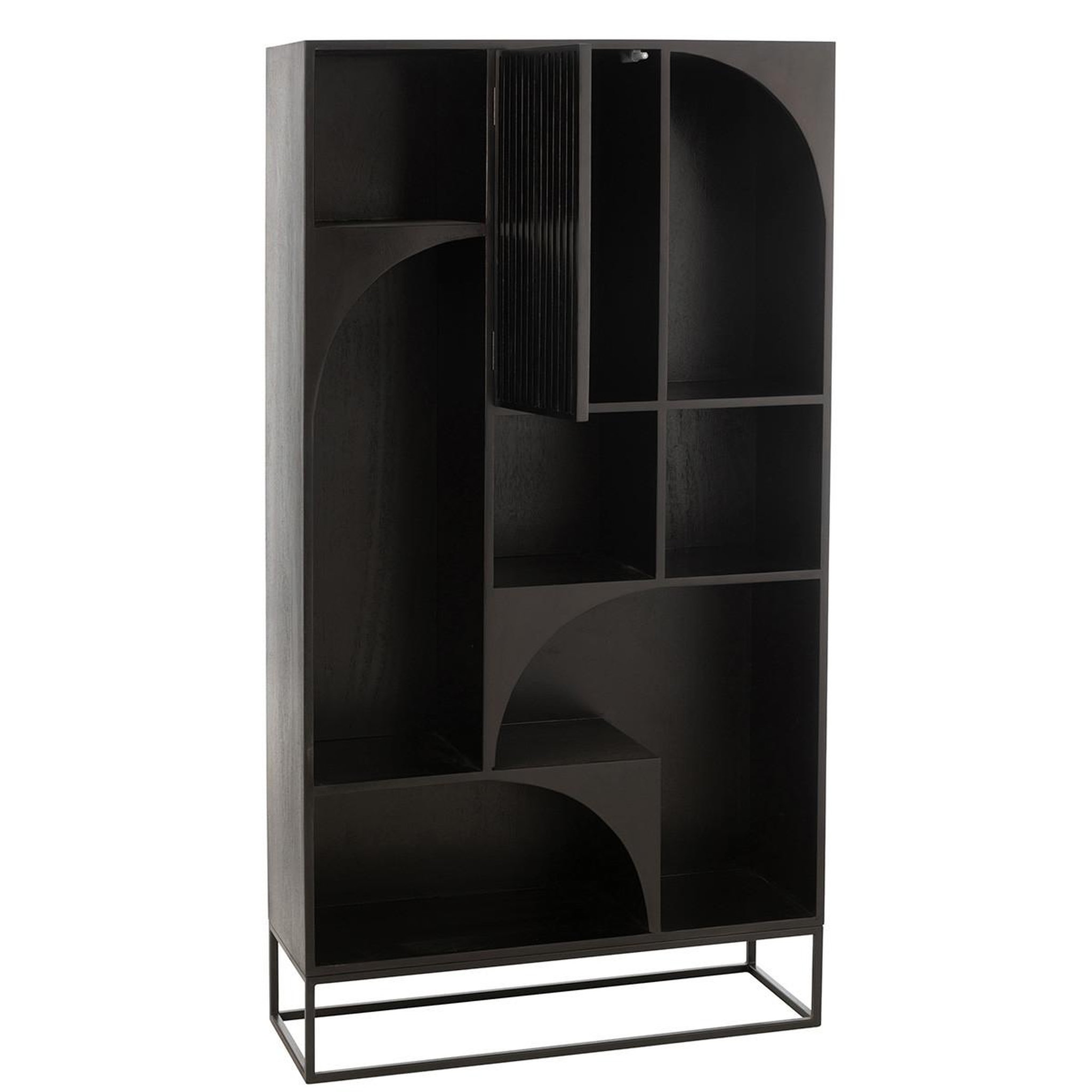 J-LINE Étagère Design en Bois  Mode  168cm Noir