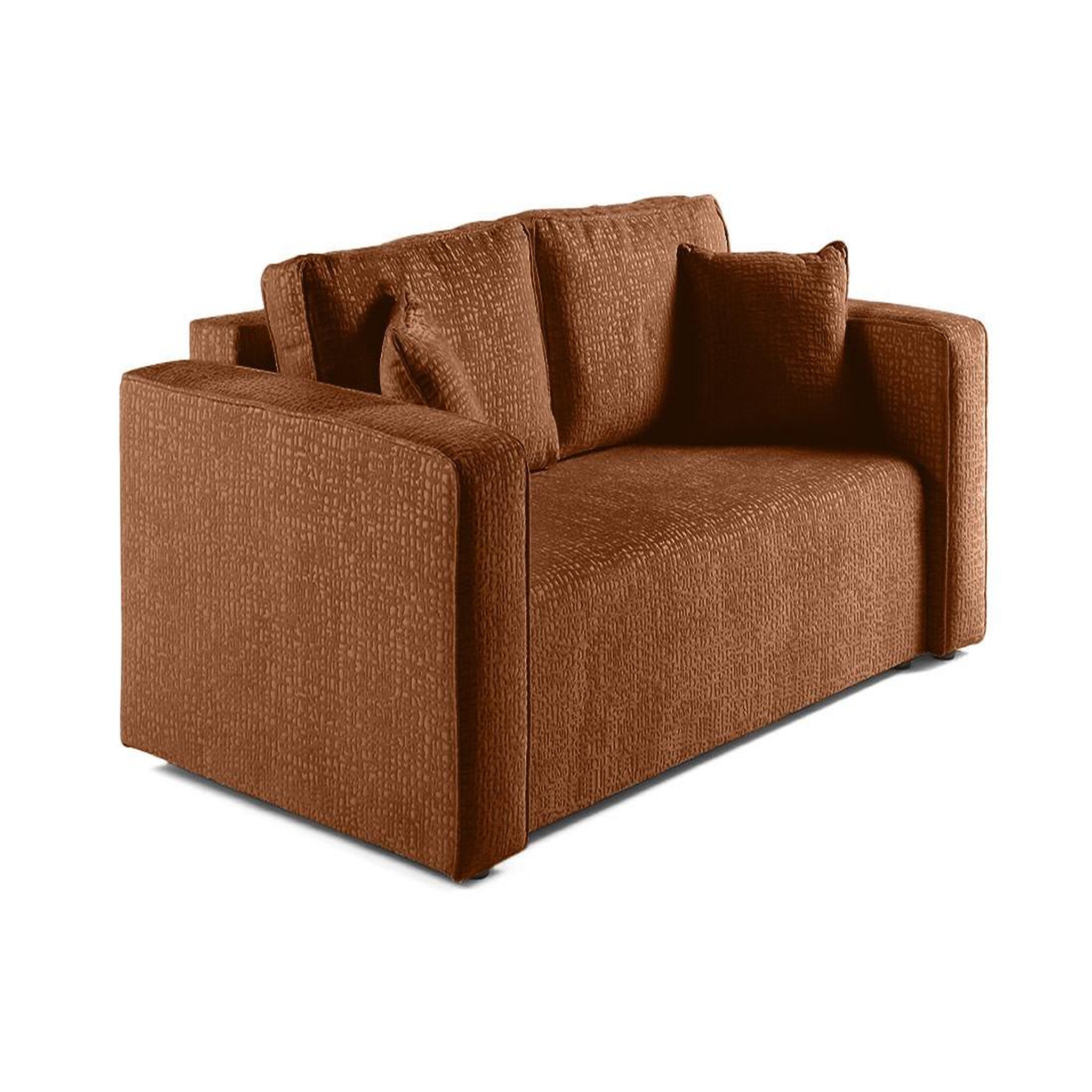 Voir la diapositive 3 : BEST MOBILIER Topaze - canapé droit 2 places - en tissu velours relief