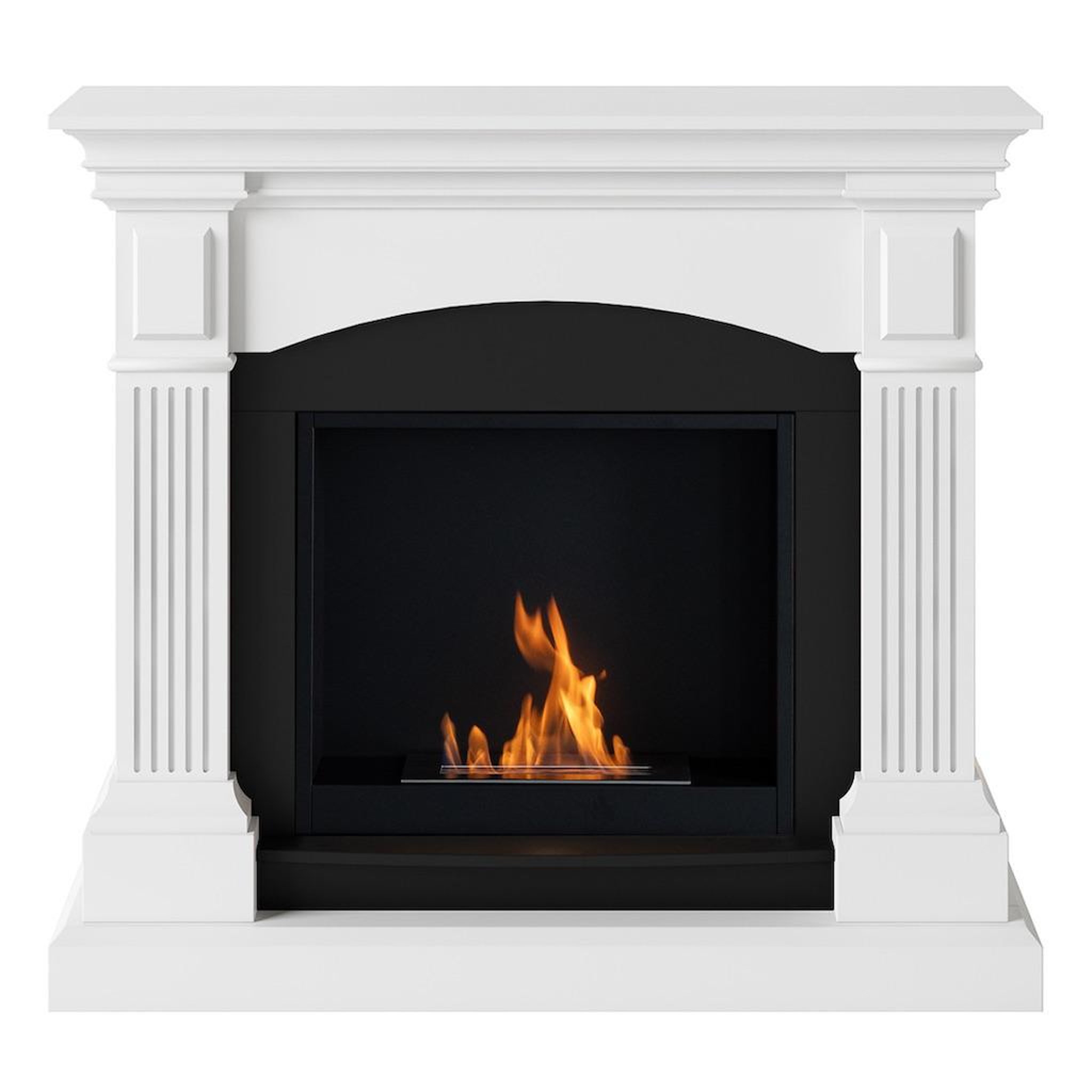 CENTRALE BRICO Cheminée bioéthanol - FreeFlame MAGNA - flamme réelle sans conduit - blanche