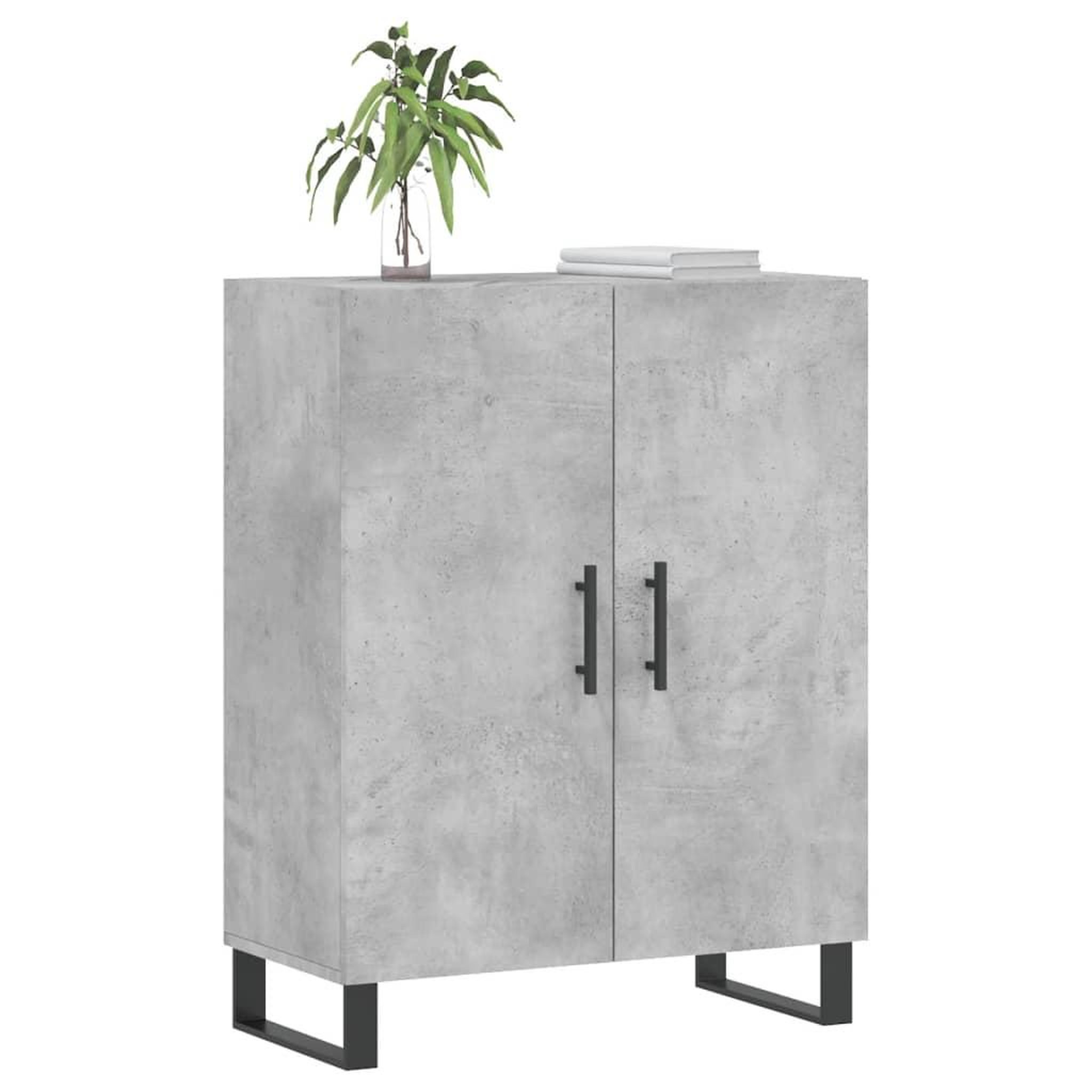 Voir la diapositive 3 : VIDAXL Buffet gris beton 69,5x34x90 cm bois d'ingenierie