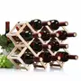 Rangement 10 bouteille en bois range vin porte etagere casier pliable
