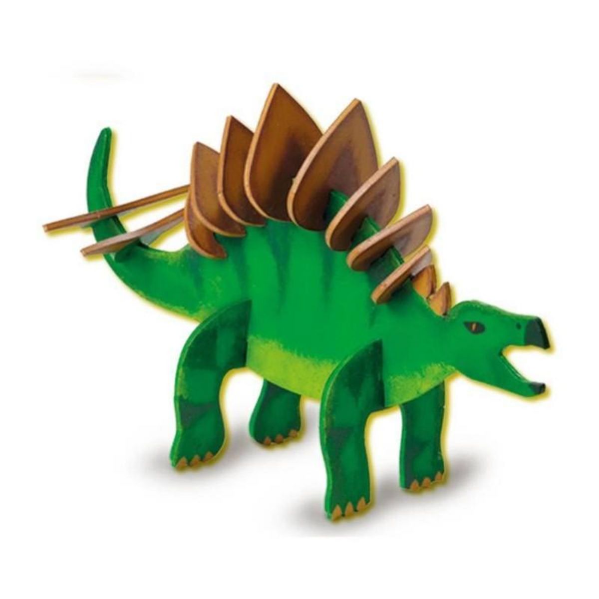 SES Creative Dinosaure en bois qui brille dans le noir - Kit de bricolage - SES CREATIVE - Fabrique ton propre dinosaure qui brille dans le n