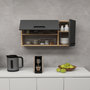 Voir la diapositive 3 : Habitat et Jardin Buffet en bois  Akasya  - 90 x 24 x 52 cm - Gris anthracite