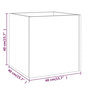 Voir la diapositive 6 : VIDAXL Jardiniere Blanc brillant 40x40x40 cm Bois d'ingenierie