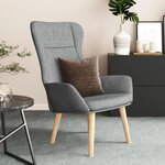 VIDAXL Chaise de relaxation Gris clair Tissu