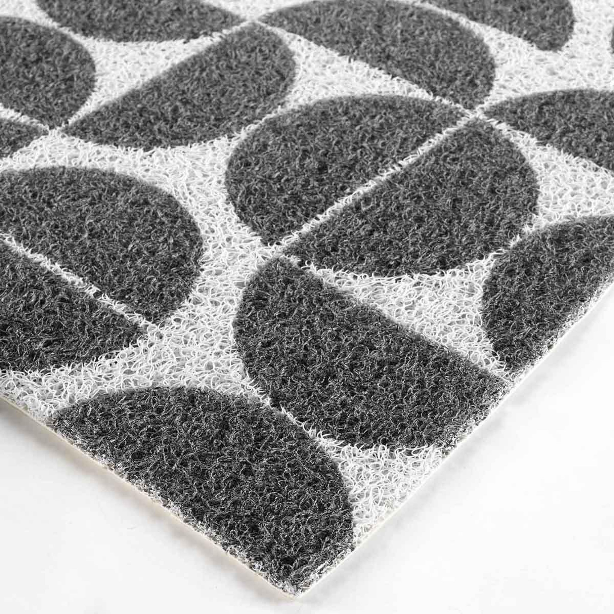 Voir la diapositive 2 : Douceur d'Intérieur Tapis d'entrée demi-lune  cosmix  45x75cm gris