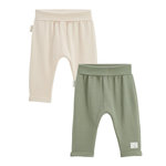 Petit Béguin Lot de 2 sarouels bébé Mini Rêve. Coloris disponibles : Vert