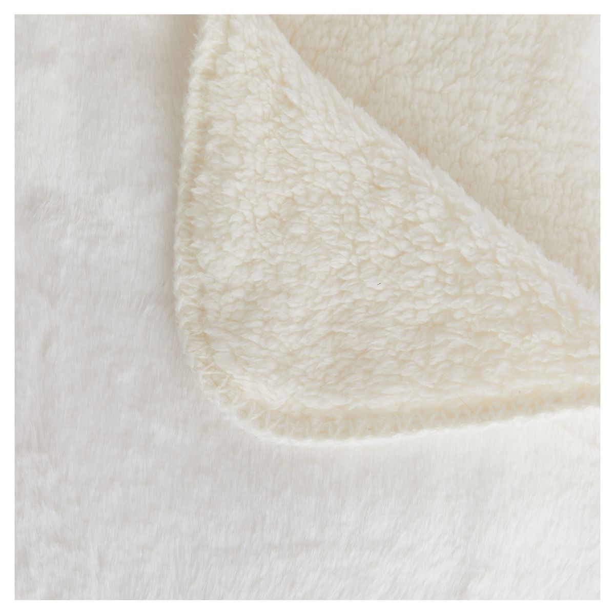 ACTUEL Plaid uni bi-matière en polyester 300g/m² RABBIT