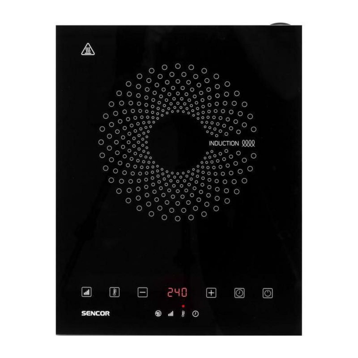SENCO Plaque de cuisson a induction - SENCOR - SCP 3601GY - 2000 W - 1 foyer - Noir