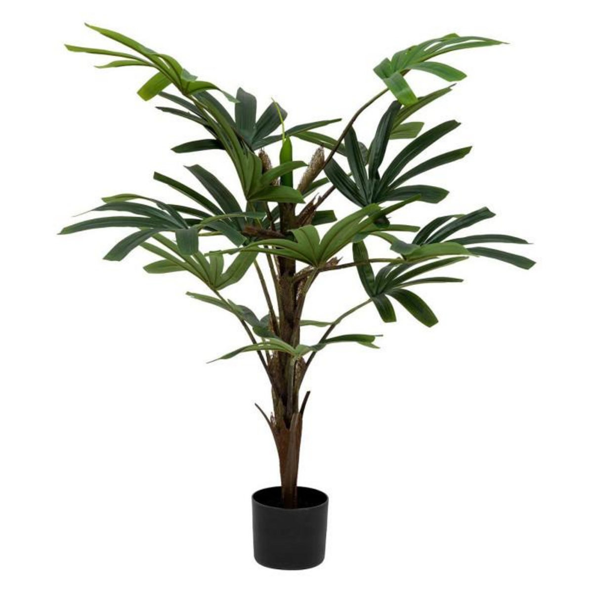 ATMOSPHERA Plante Artificielle en Pot  Palmier  120cm Noir