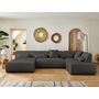 Voir la diapositive 5 : LISA DESIGN Onyx - canapé panoramique d'angle droit 7 places - en tissu