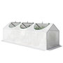 Voir la diapositive 5 : OUTSUNNY Mini serre de jardin serre à tomates 180 x 60 x 60 cm 3 fenêtres zippées enroulables acier thermolaqué PE haute densité blanc