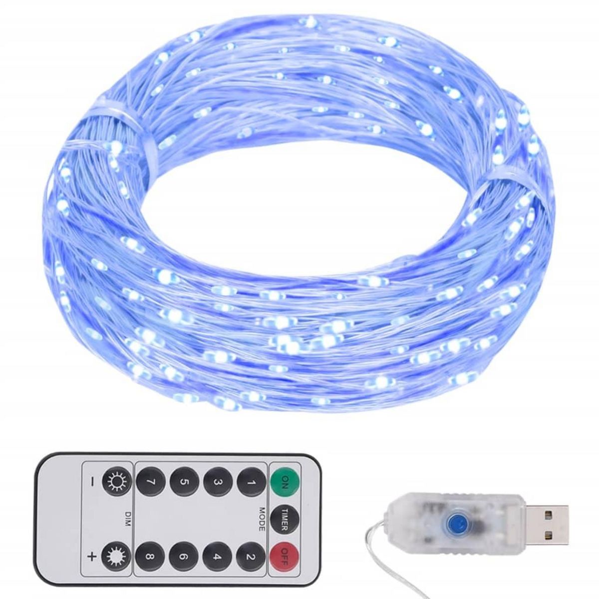 VIDAXL Guirlande LED avec 150 LED Bleu 15 m