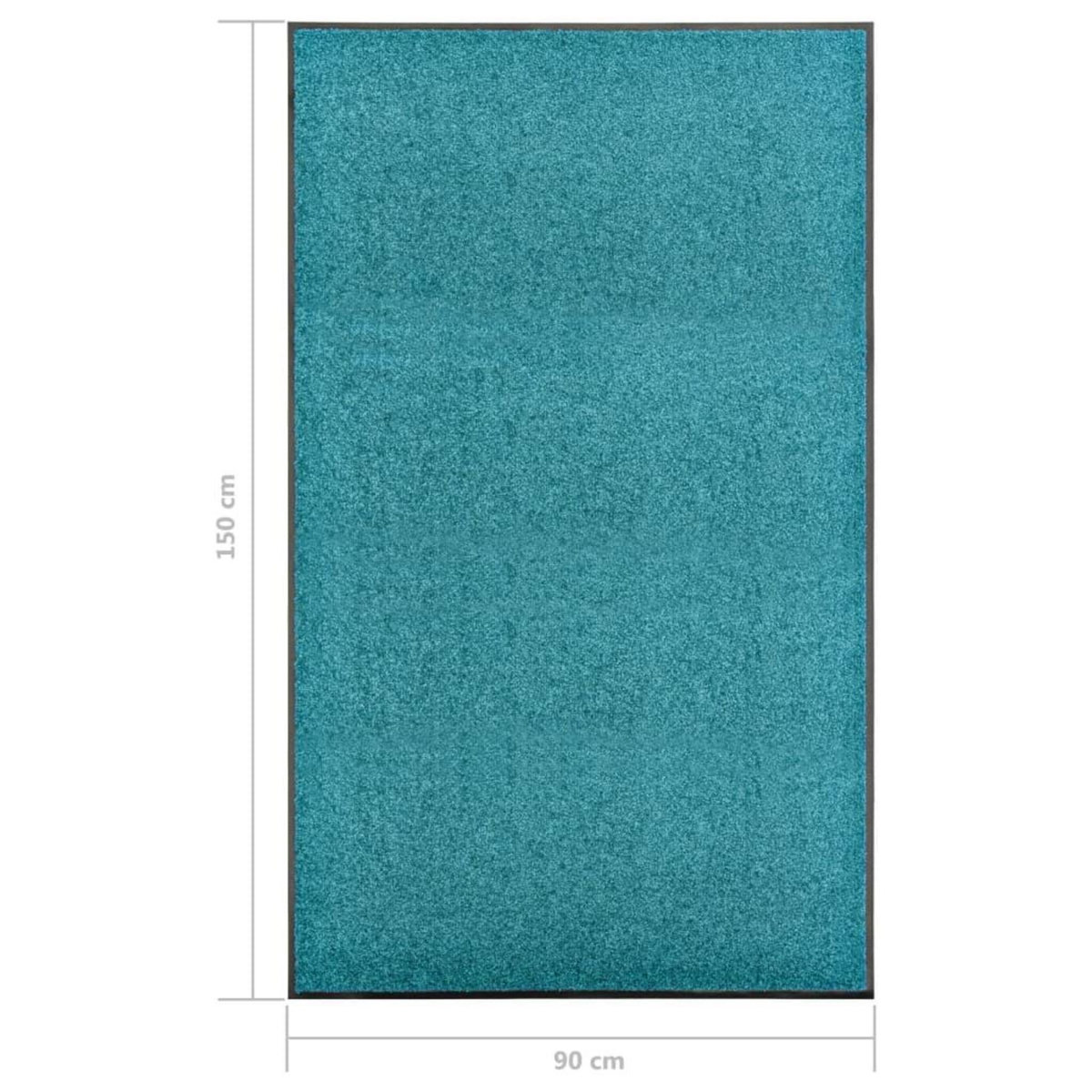 VIDAXL Paillasson lavable Cyan 90x150 cm