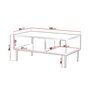 Voir la diapositive 6 : BEST MOBILIER Salvador - table basse - effet bois - 2 niches - 100 cm