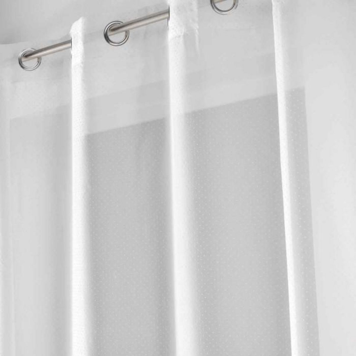 Paris Prix Rideau Voilage à Œillets  Perlina  140x280cm Blanc