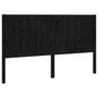 Voir la diapositive 2 : VIDAXL Tete de lit Noir 125,5x4x100 cm Bois massif de pin