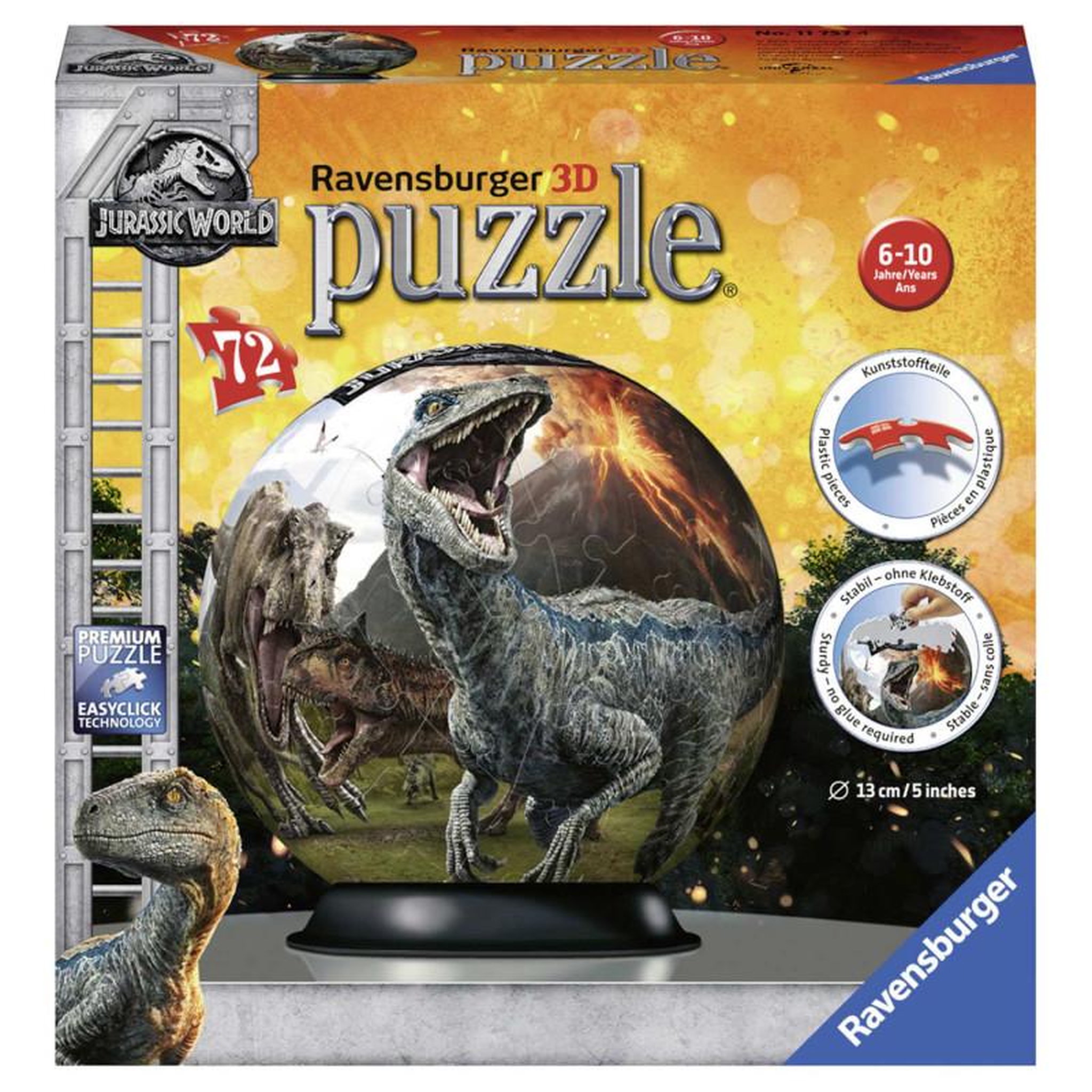 Voir la diapositive 2 : RAVENSBURGER RAVENSBURGER Puzzle ball Jurassic World, 72st.