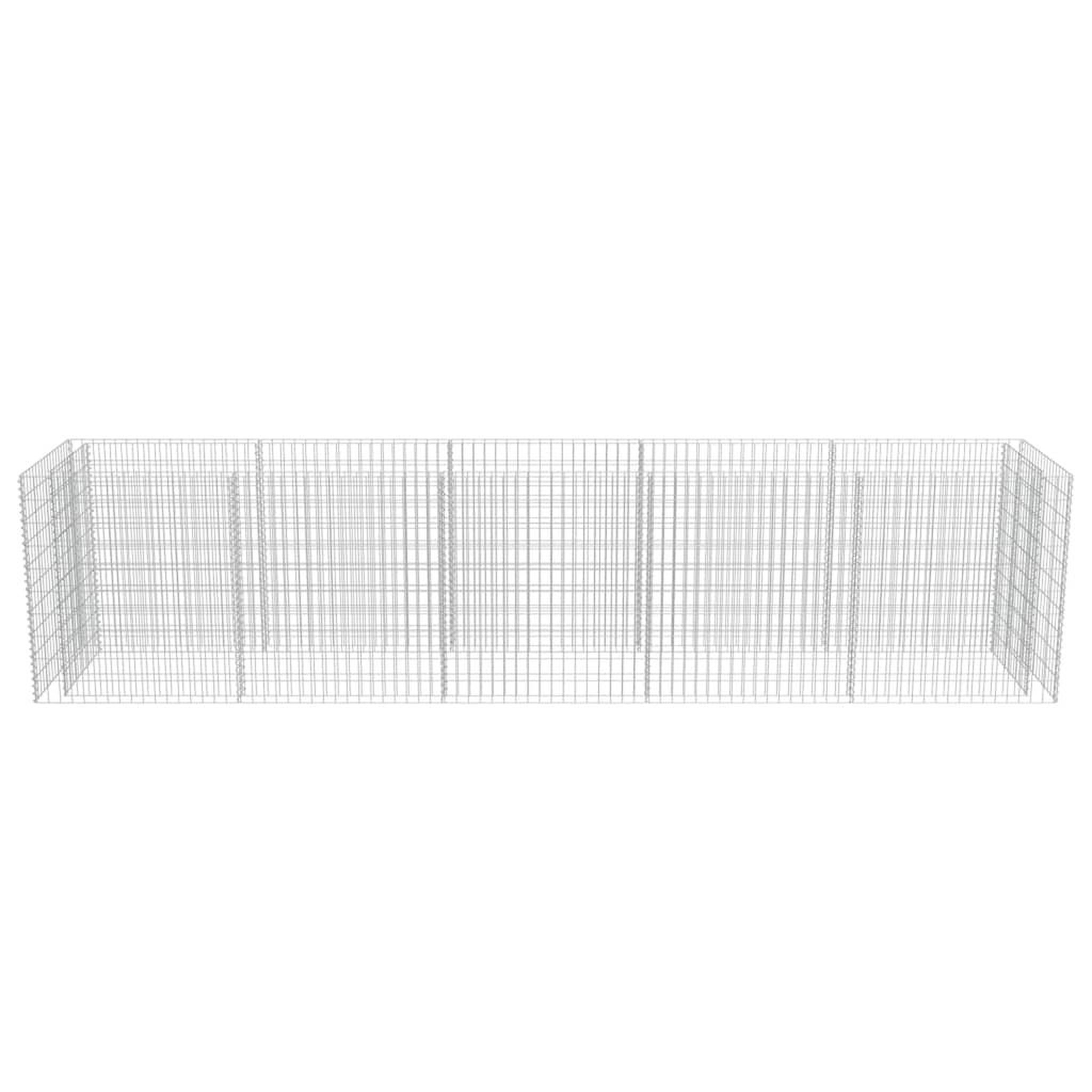 Voir la diapositive 5 : VIDAXL Lit sureleve a gabion Acier galvanise 450x90x100 cm