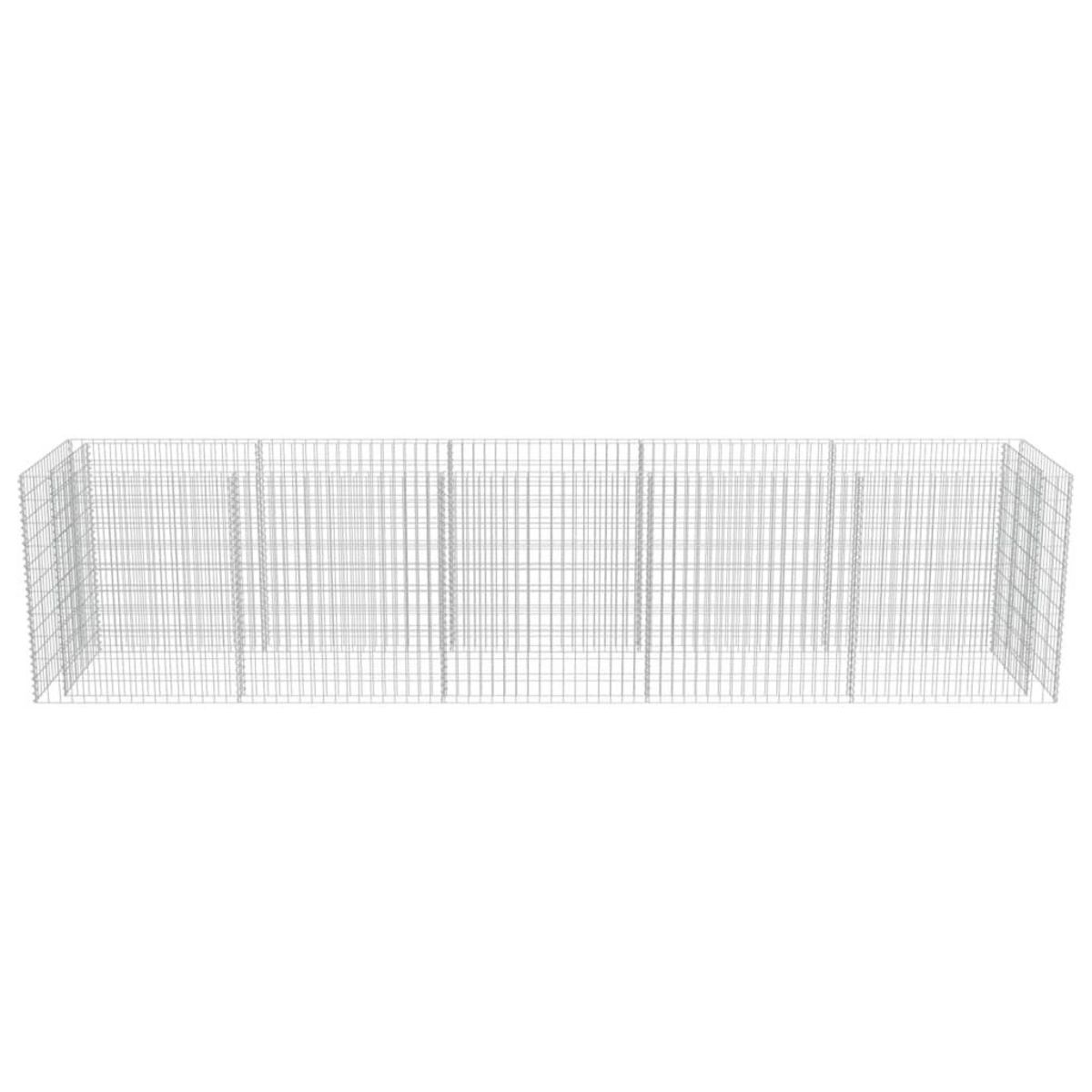 VIDAXL Lit sureleve a gabion Acier galvanise 450x90x100 cm