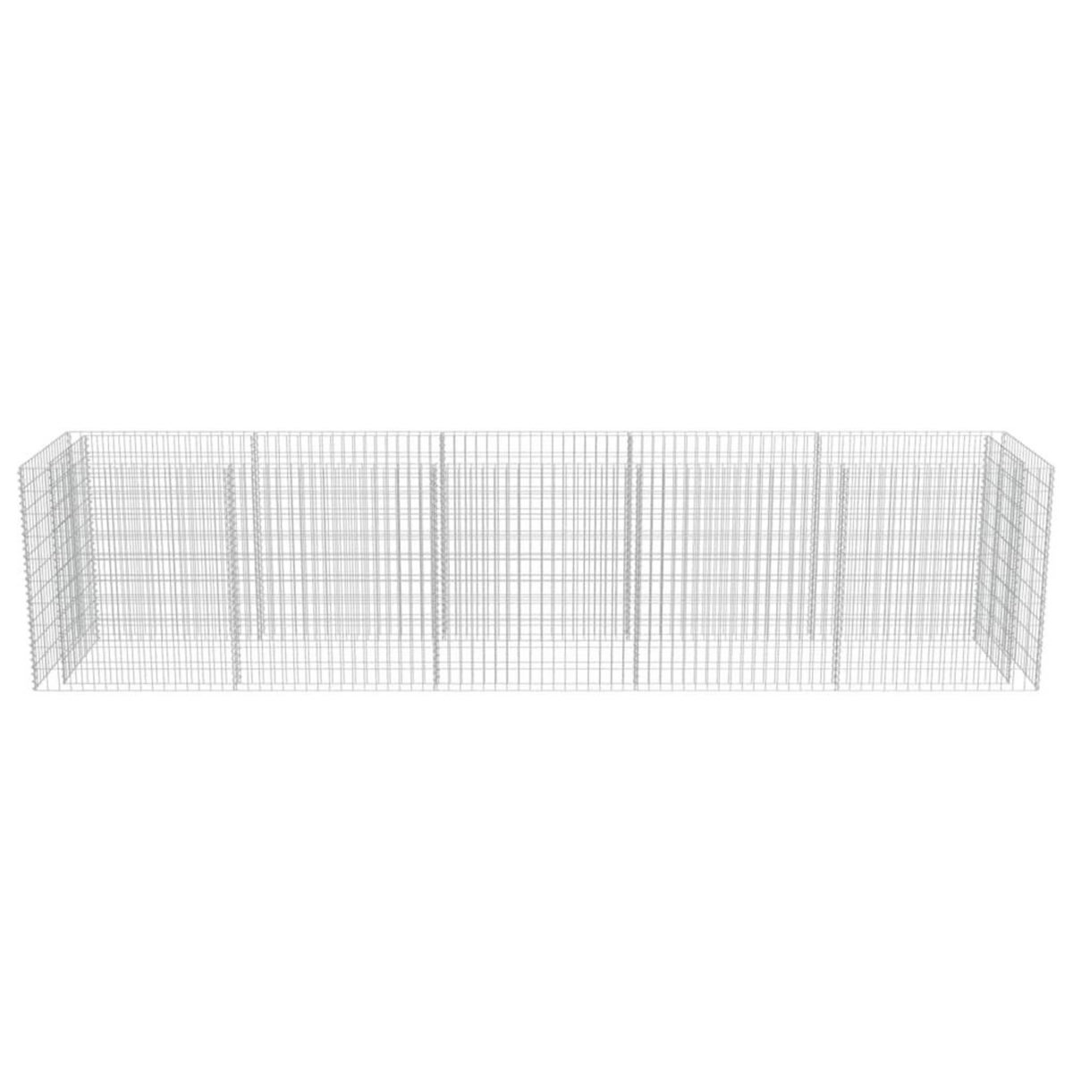 VIDAXL Lit sureleve a gabion Acier galvanise 450x90x100 cm