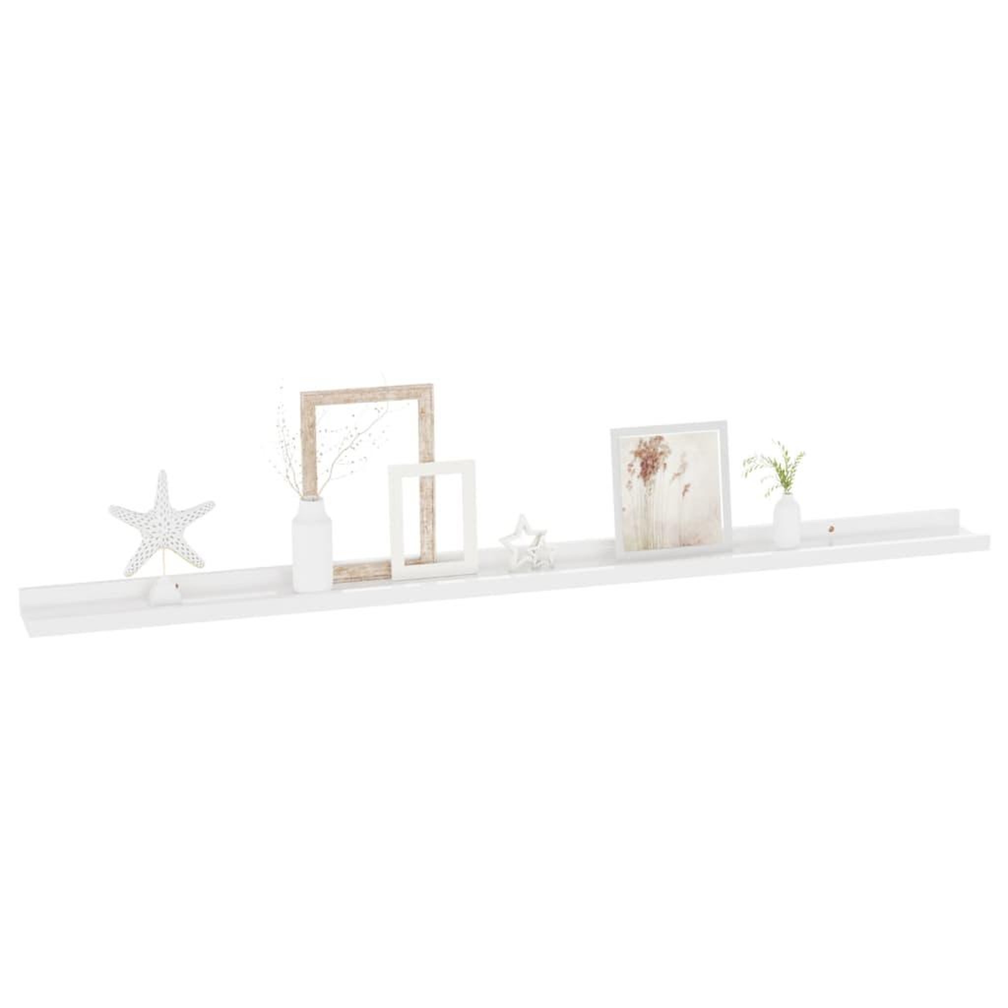 Voir la diapositive 3 : VIDAXL Etageres murales 4 pcs Blanc brillant 115x9x3 cm