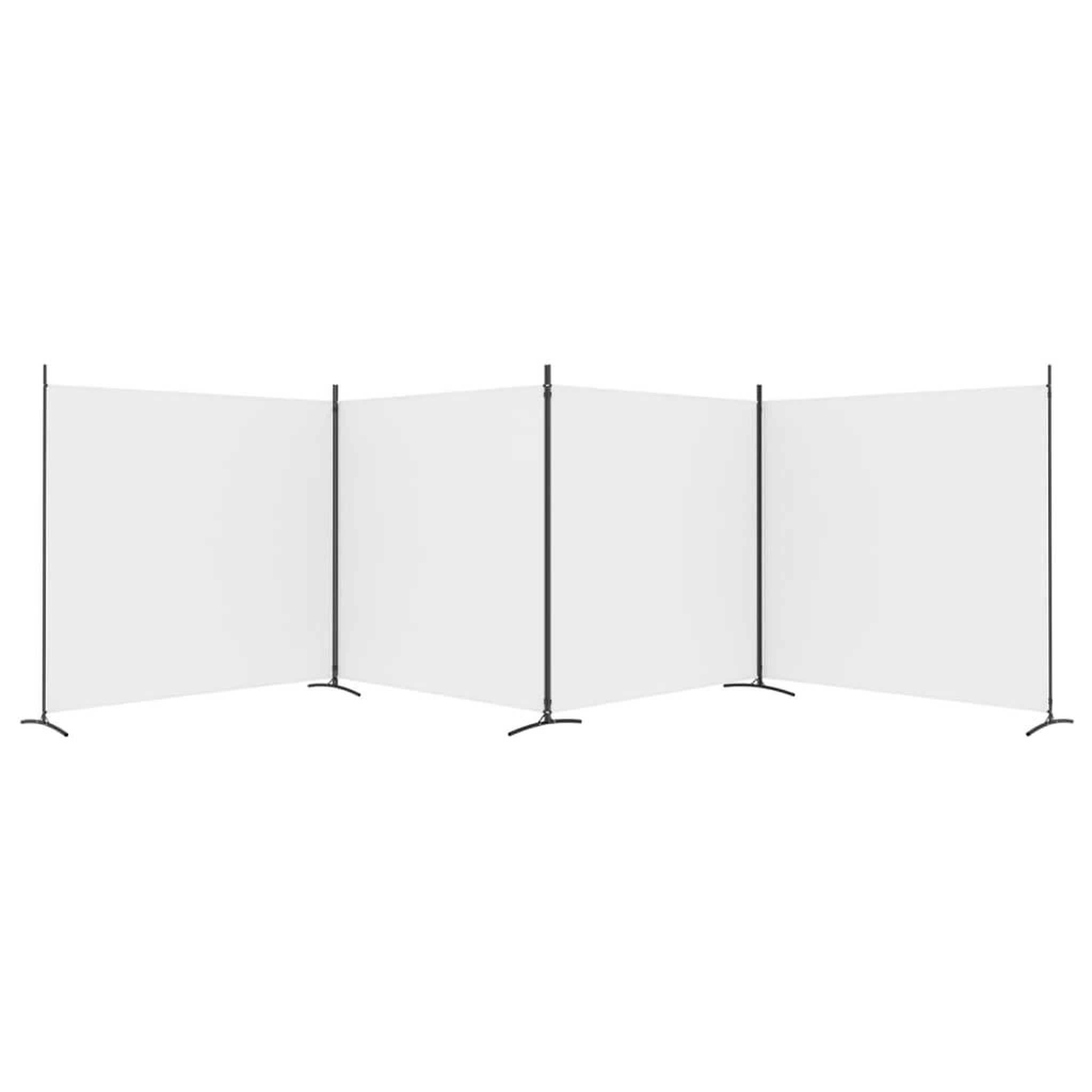 Voir la diapositive 5 : VIDAXL Cloison de separation 4 panneaux Blanc 698x180 cm Tissu