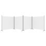 Voir la diapositive 5 : VIDAXL Cloison de separation 4 panneaux Blanc 698x180 cm Tissu
