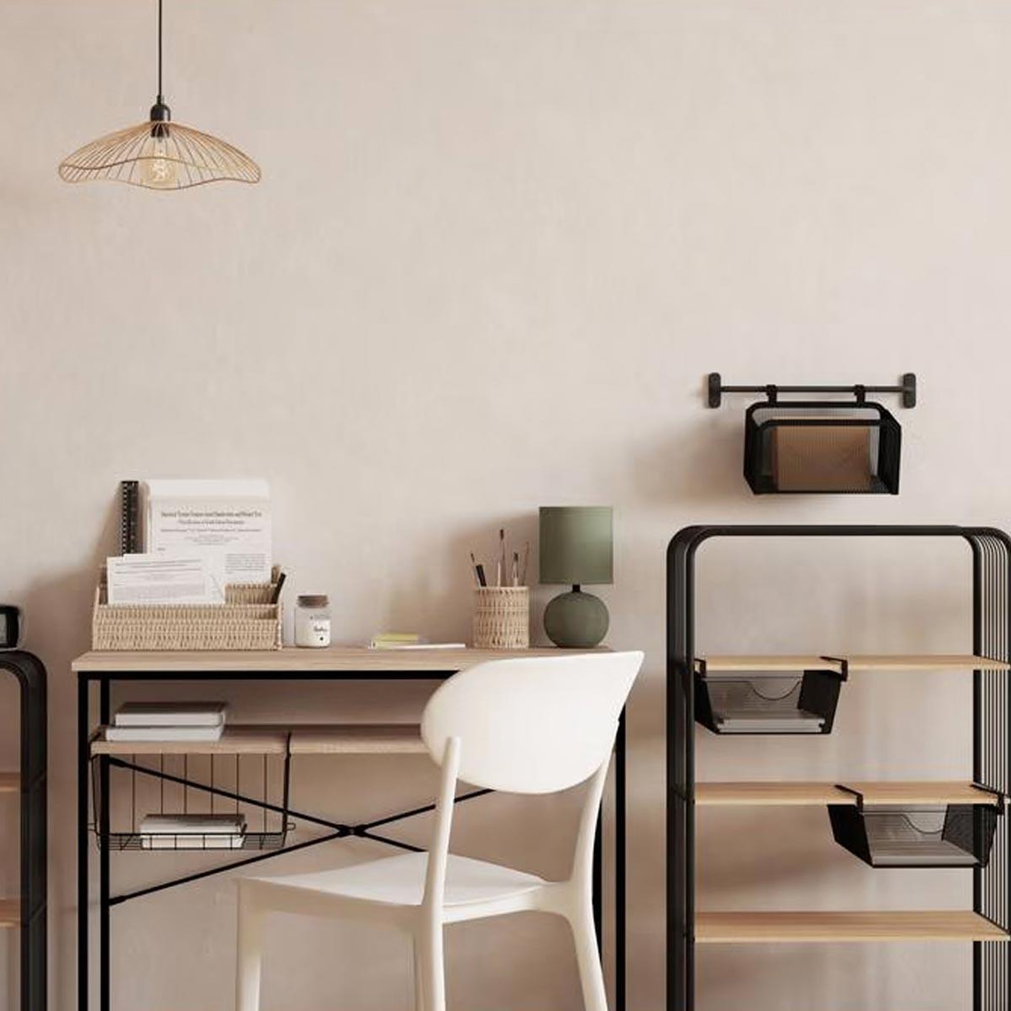 Voir la diapositive 2 : FIVE Rangement sous étagère  spacy  38cm noir