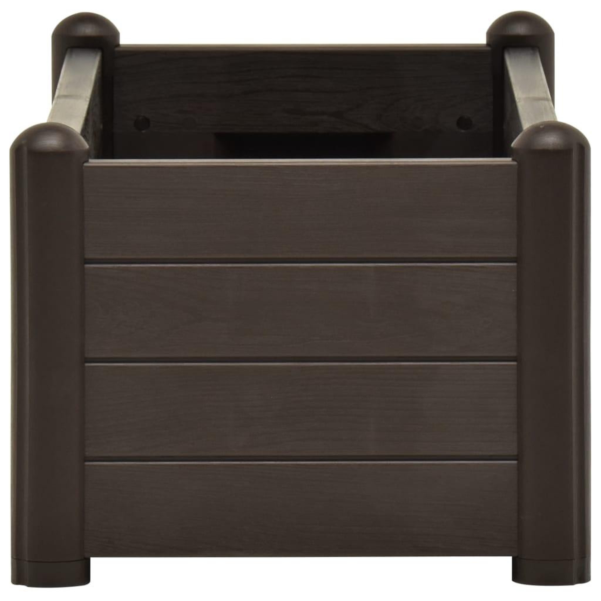 Voir la diapositive 4 : VIDAXL Lit sureleve de jardin PP Moka 100x43x35 cm