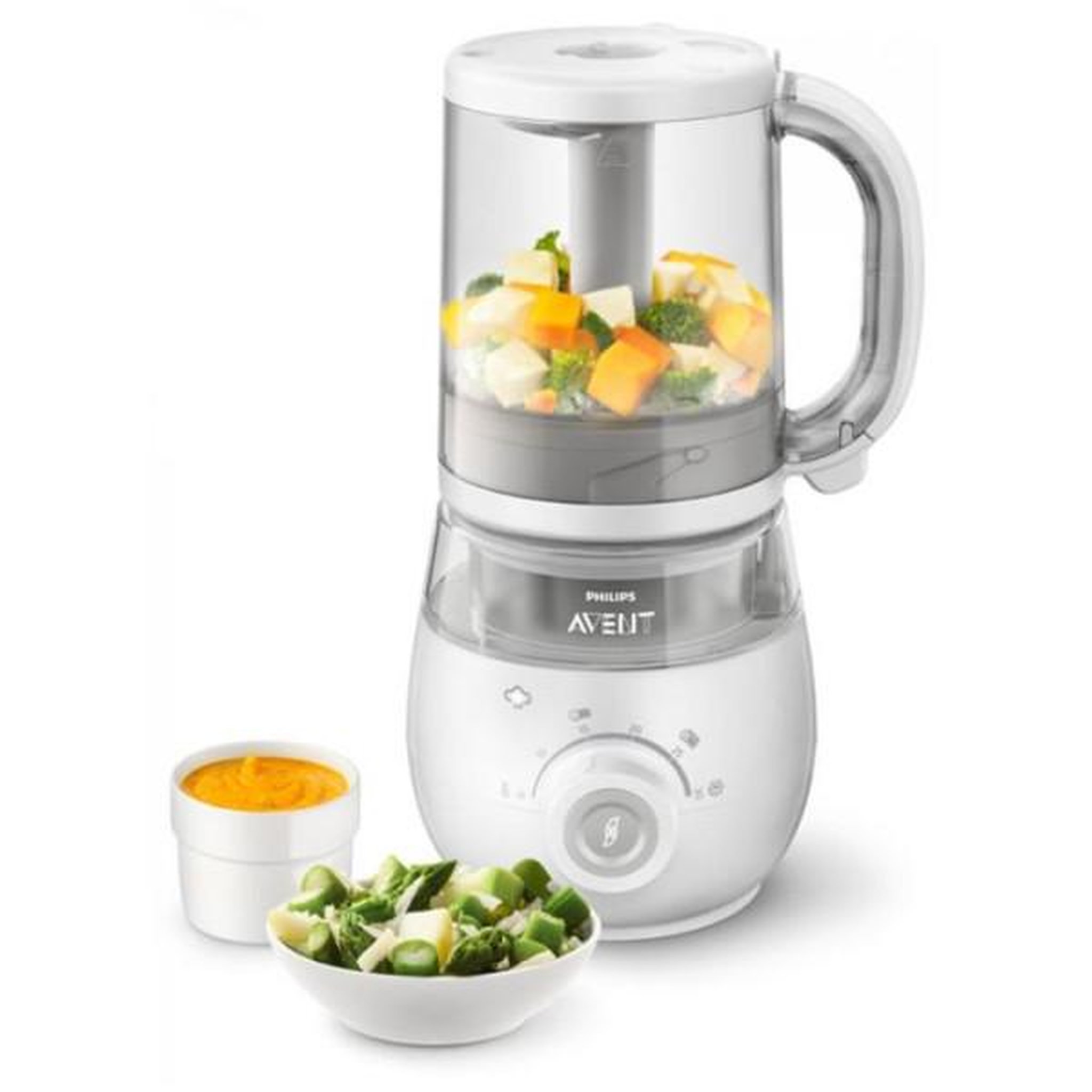 Philips Avent Robot Cuiseur-Mixeur 4 en 1 pour Bébé - PHILIPS AVENT - Cuit a la vapeur - Mixe - Réchauffe - Décongele