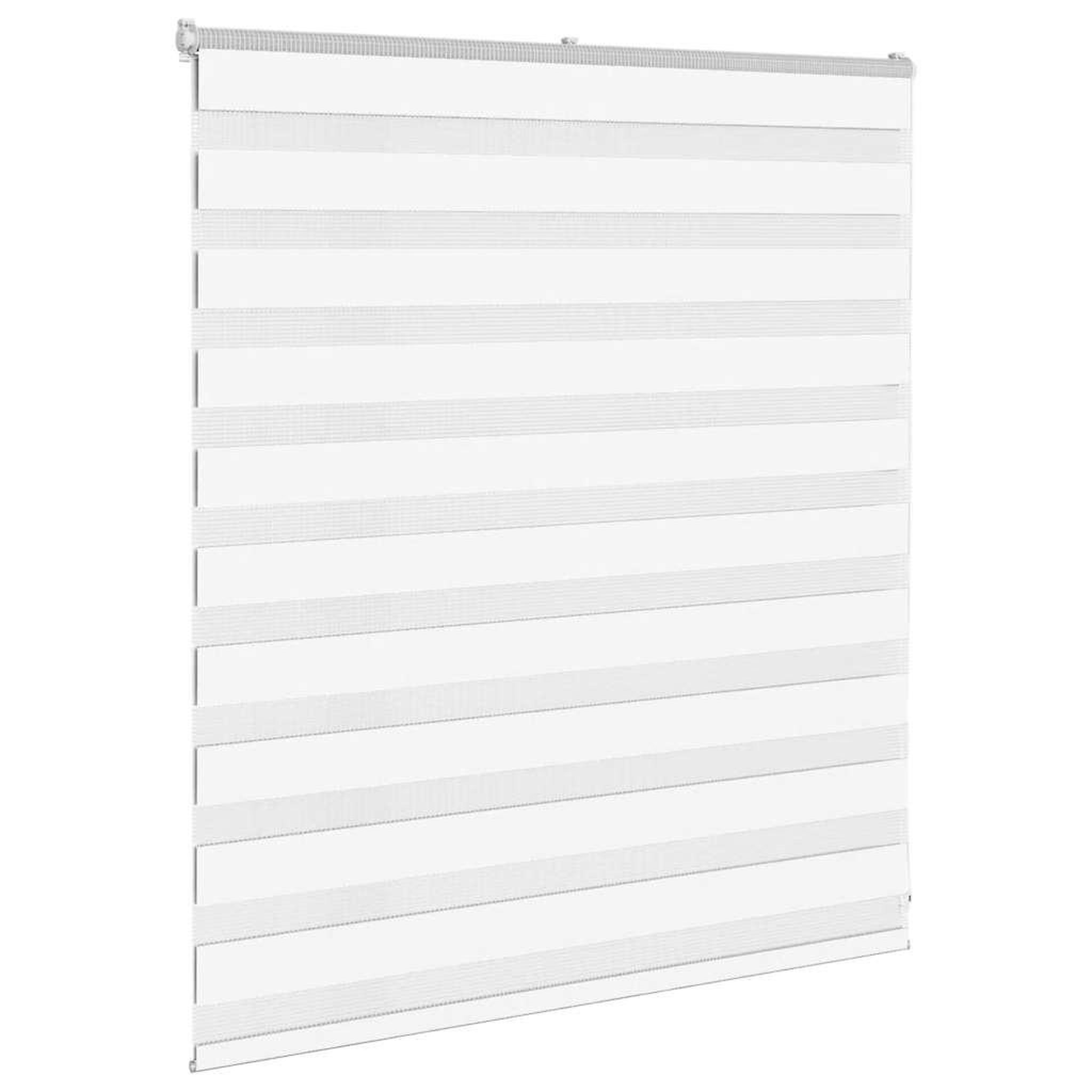 Voir la diapositive 3 : VIDAXL Store zebre blanc 135x100 cm largeur du tissu 130,9cm polyester