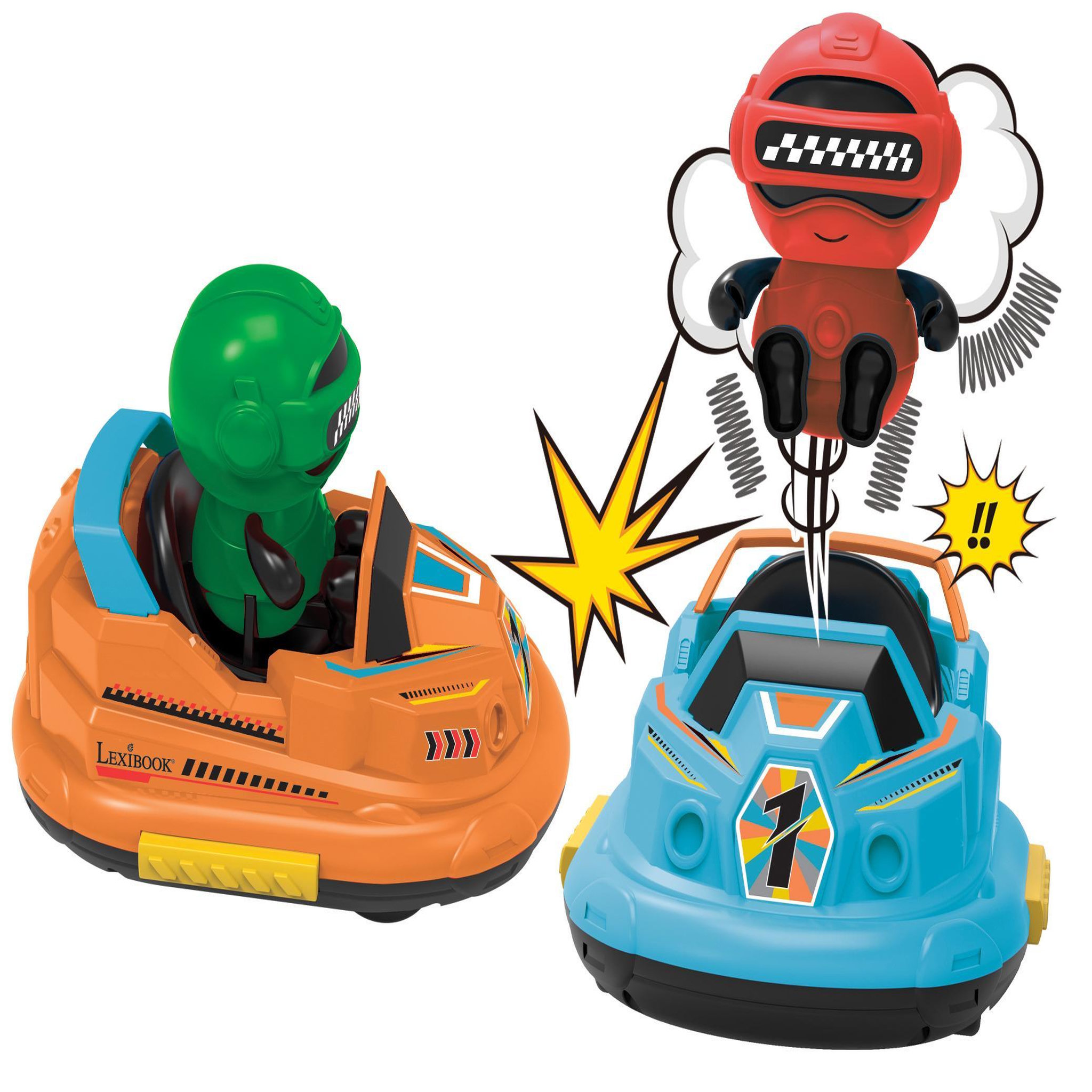 Lexibook CROSSLANDER BUMPERS SET – 2 voitures et 2 figurines amovibles