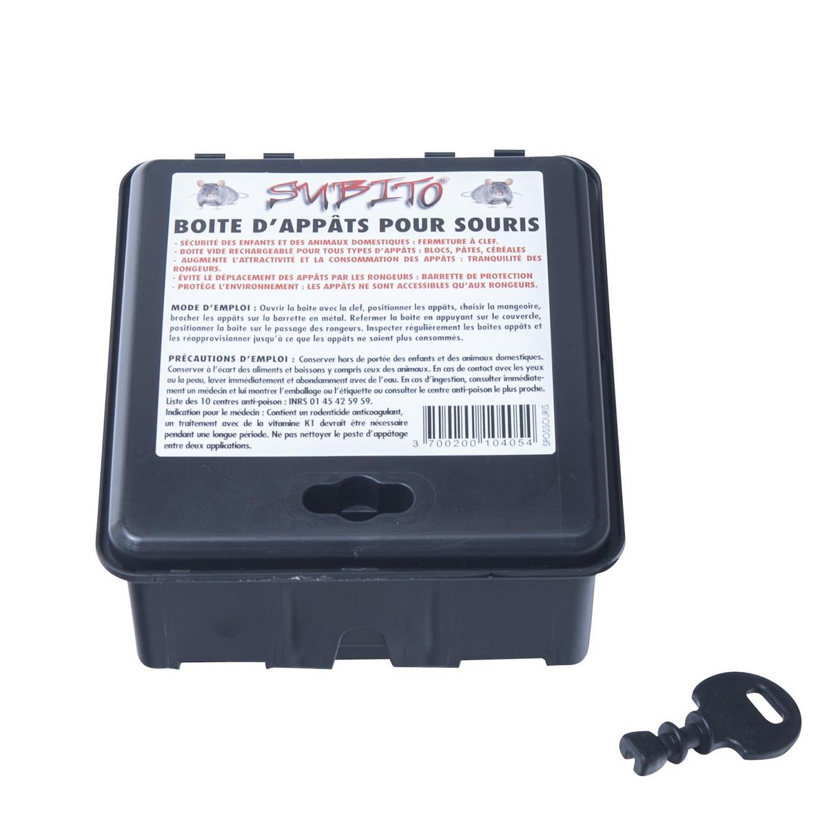 Subito Poste d'appâts Subito pour souris