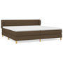 Voir la diapositive 2 : VIDAXL Sommier a lattes de lit avec matelas Marron fonce 200x200 cm