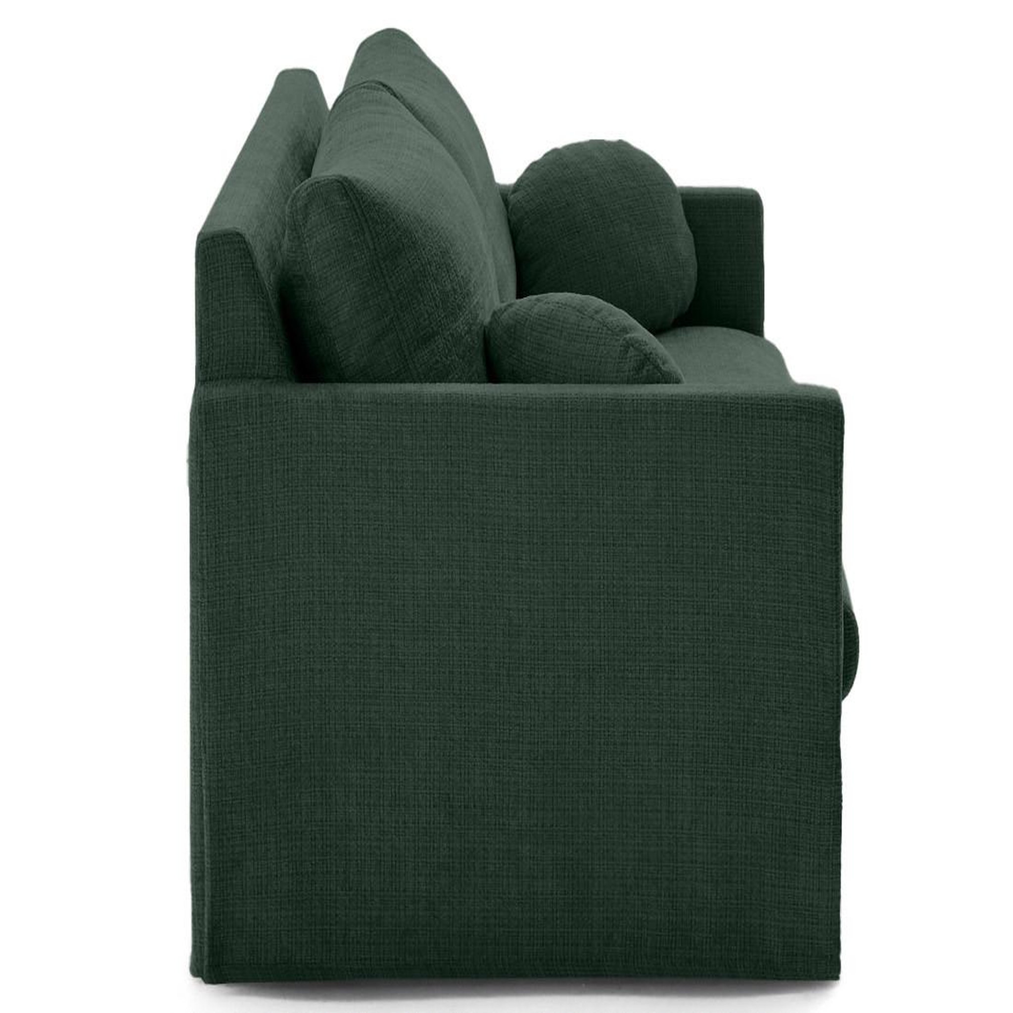 Voir la diapositive 6 : LISA DESIGN Serena - canapé droit déhoussable 3 places en velours texturé