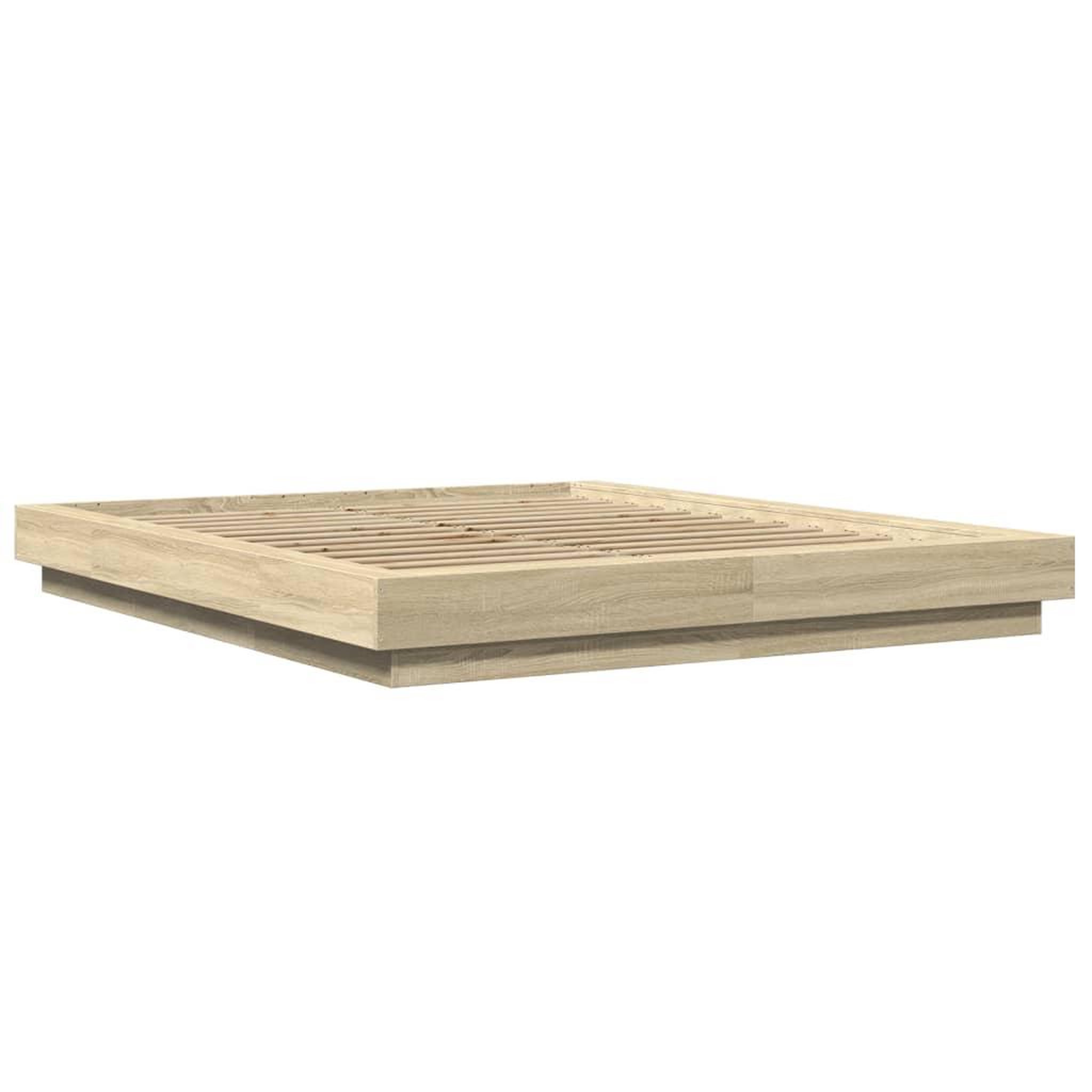 Voir la diapositive 3 : VIDAXL Cadre de lit sans matelas chene sonoma 150x200 cm