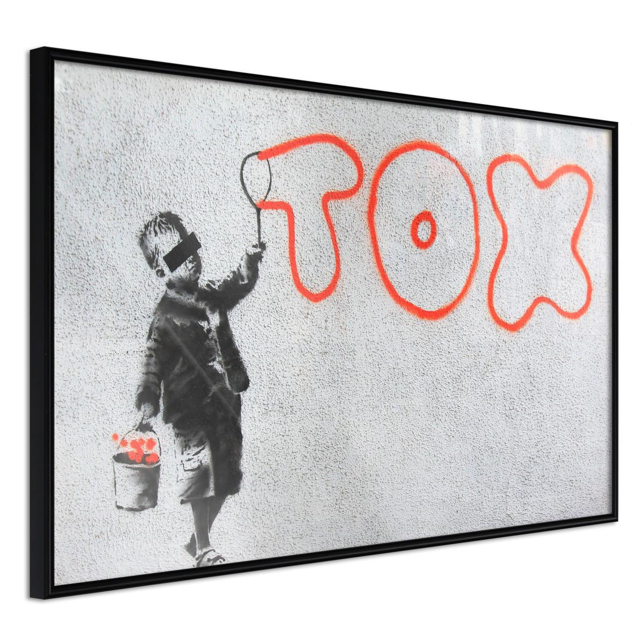 Paris Prix Affiche murale encadrée  banksy tox. Coloris disponibles : Jaune, Noir