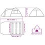 Voir la diapositive 6 : VIDAXL Tente familiale a dome 6 personnes orange impermeable