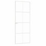 Voir la diapositive 4 : VIDAXL Porte d'interieur Blanc 76x201,5 cm Trempe verre aluminium fin