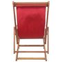 Voir la diapositive 4 : VIDAXL Chaise pliable de plage Tissu et cadre en bois Rouge