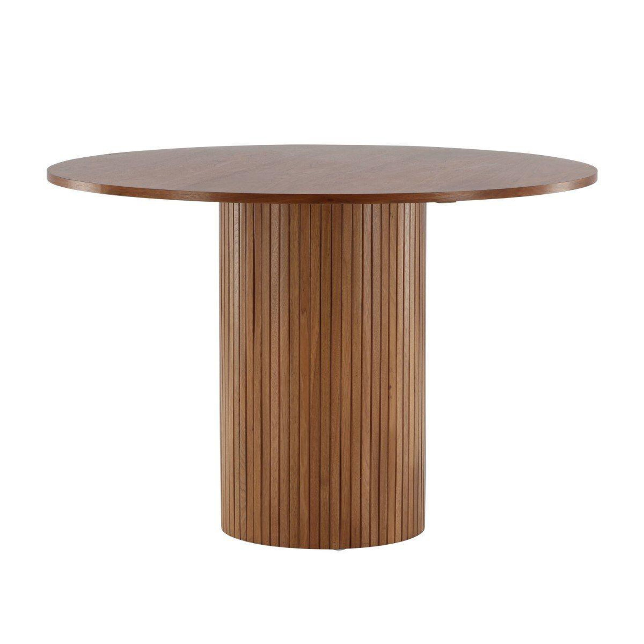 Paris Prix Table à manger ronde  bianca  110cm noyer