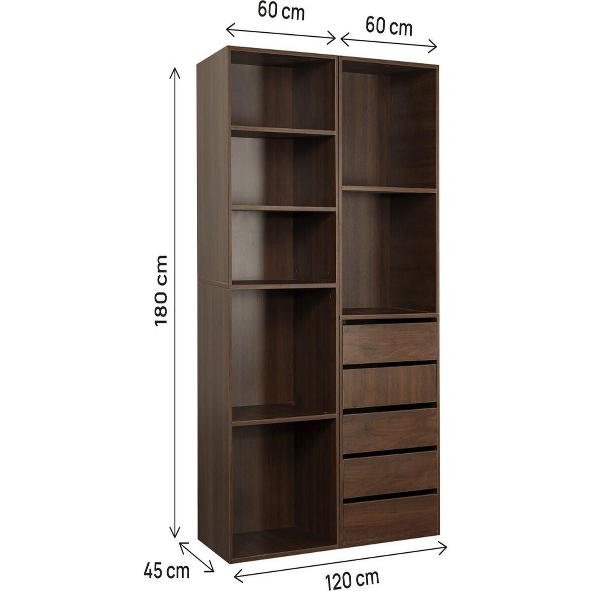 Voir la diapositive 3 : Habitat et Jardin Kit dressing   opéra   modulable - 2 éléments - marron