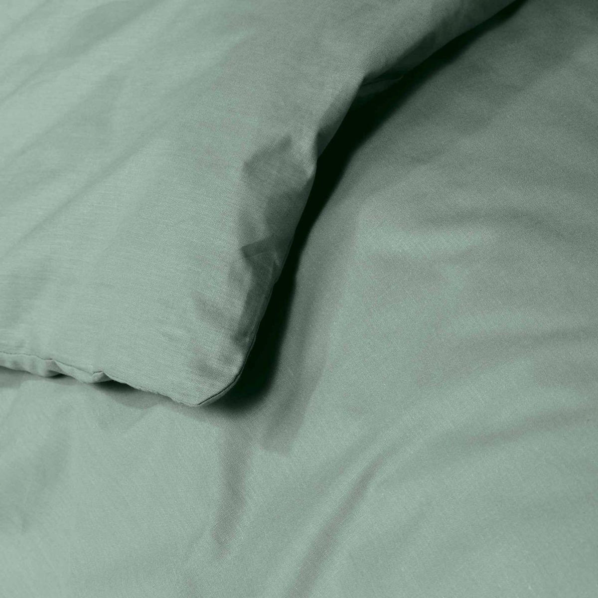 Paris Prix Housse de Couette  Lina  140x200cm Vert Sauge