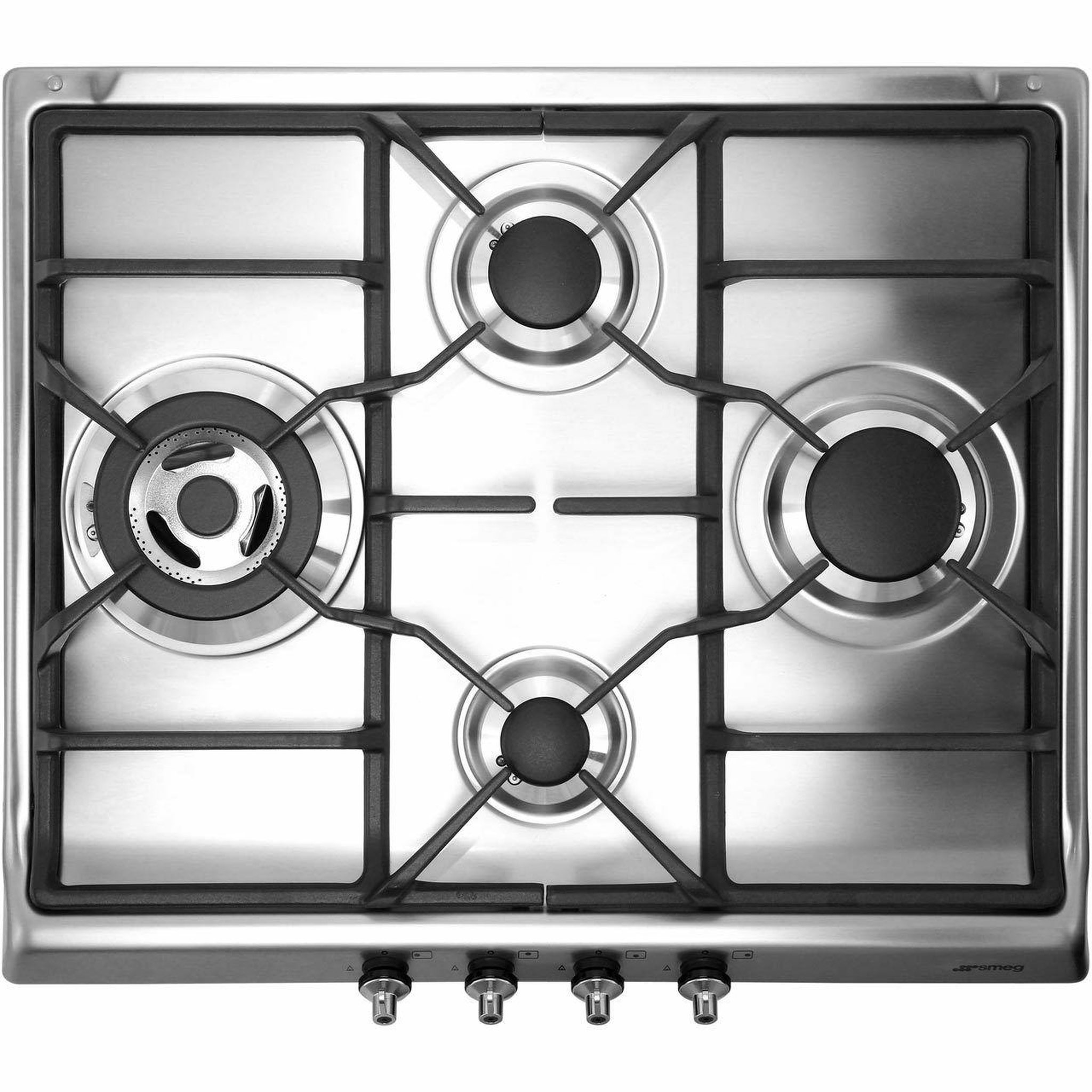 SMEG Table de cuisson gaz 60cm 4 feux inox - ser60sgh3