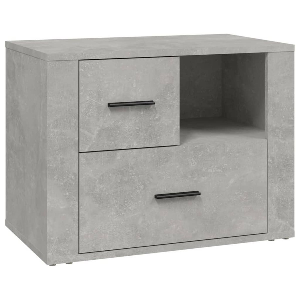 VIDAXL Table de chevet Gris beton 60x36x45 cm Bois d'ingenierie