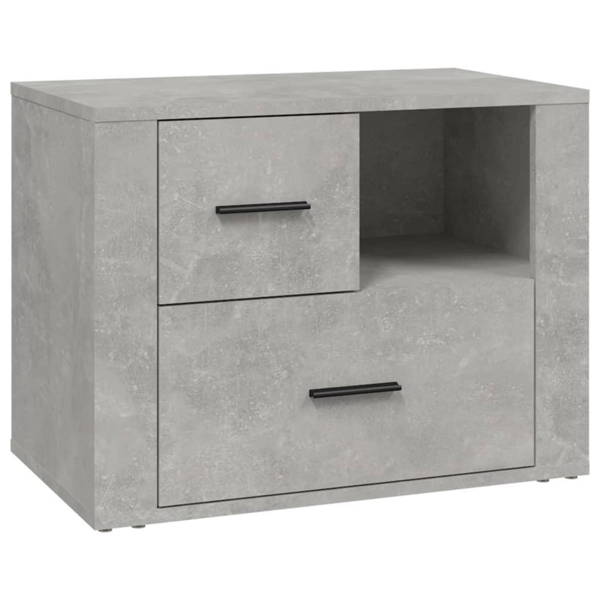 VIDAXL Table de chevet Gris beton 60x36x45 cm Bois d'ingenierie