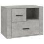 Voir la diapositive 2 : VIDAXL Table de chevet Gris beton 60x36x45 cm Bois d'ingenierie
