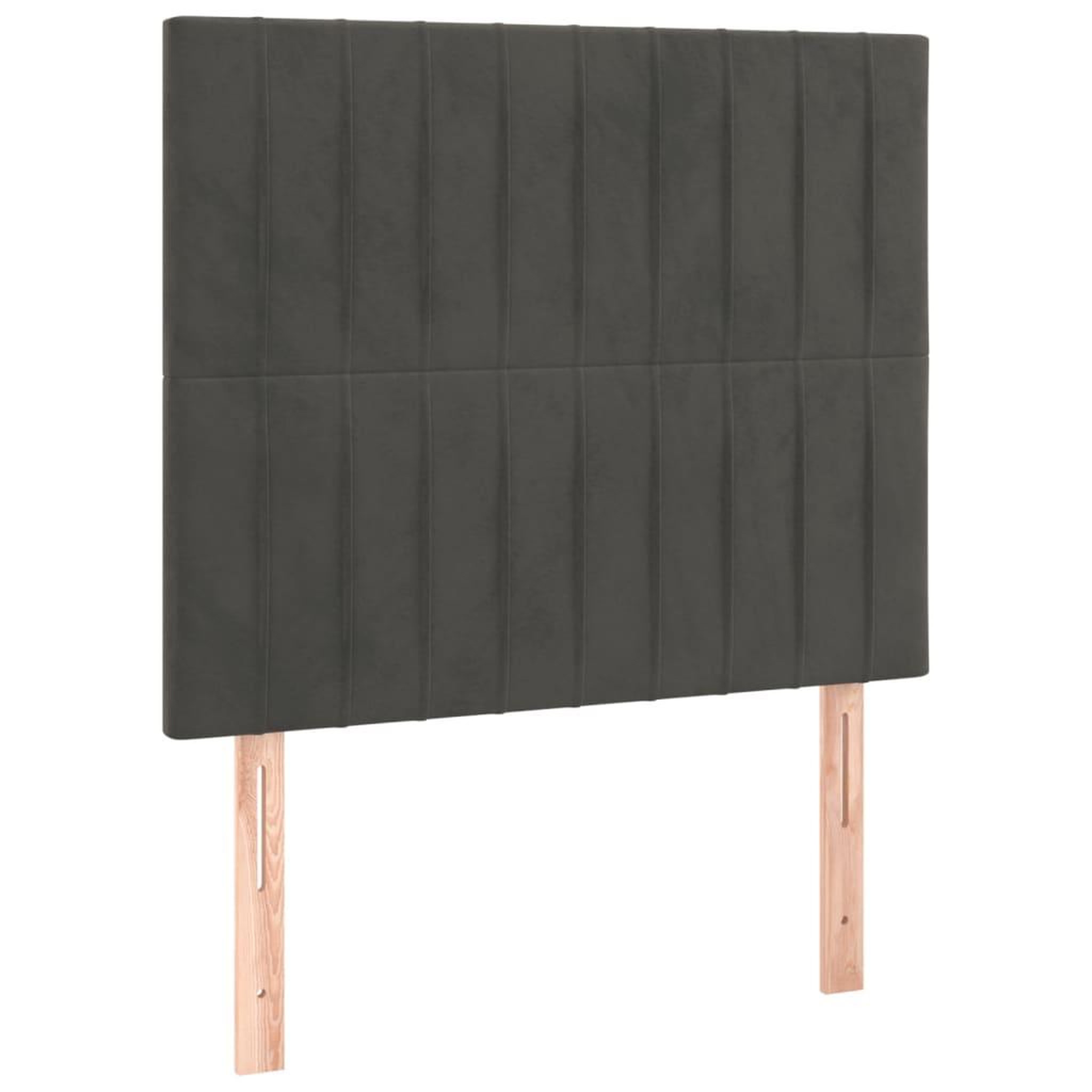 Voir la diapositive 4 : VIDAXL Tete de lit a LED Gris fonce 100x5x118/128 cm Velours