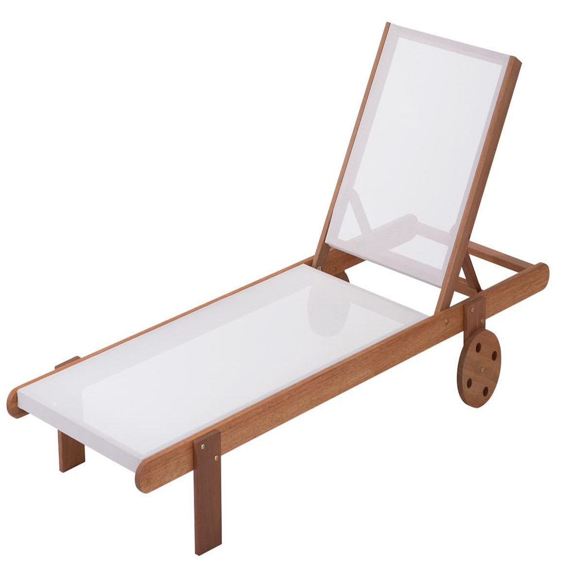 Habitat et Jardin Lot de 2 bains de soleil en bois exotique  Saïgon  - Maple - Ecru